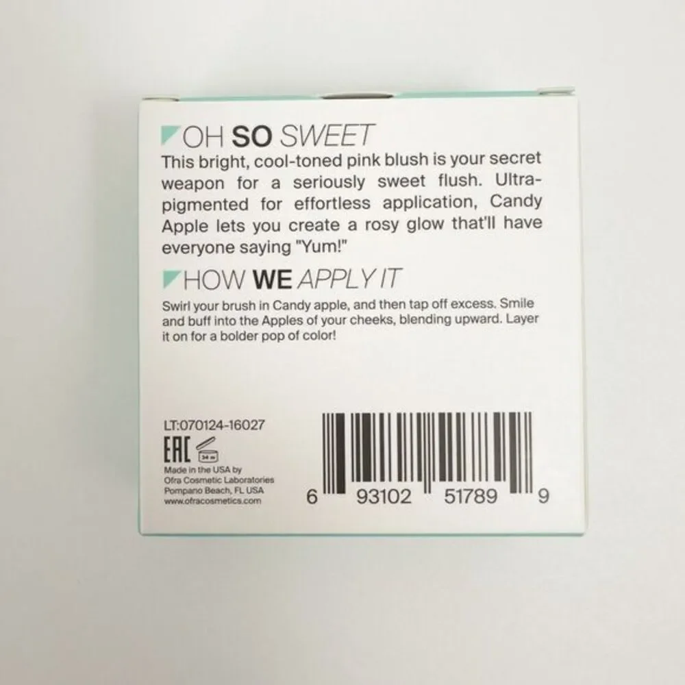 5/$20 Ofra Candy Apple Blush Cool‎ Pink Full Size 7g NIB